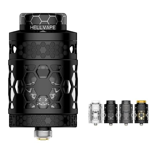 Hellvape Dead Rabbit 4 RTA Pro �w���x�C�v �f�b�h���r�b�g �^���N �A�g�}�C�U�[ 26mm 5.5ml �f���A���R�C�� �Ή� 810�h���b�v�`�b�v �㕔�G�A�t���[ ���r���h�p ���K�i �d�q�^�o�R Vape �x�C�v (Matte