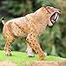 Gemini&Genius Saber-Toothed Tiger Animals Action Figure Toys for Kids (Smilodon)
