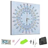 BAOLE DIY 5d Diamant Peinture Ensemble de Coloré Horloge Ensemble d'outils de Peinture d'art de Diamant pour Home Décoration de Salon de Chambre à Coucher de Magasin de café Convenient