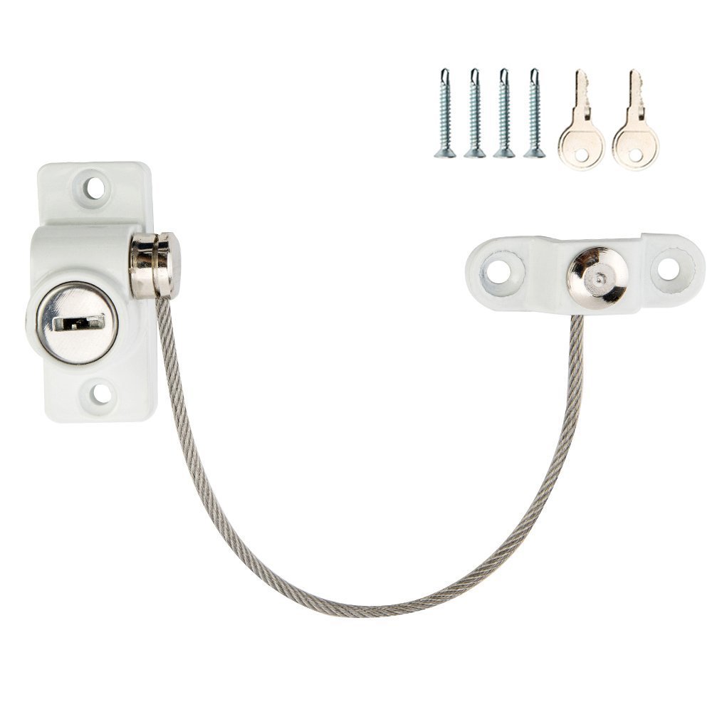 Kids Window Restrictor Lock Child Baby Safety Door Cable Locks Security Wire Catch