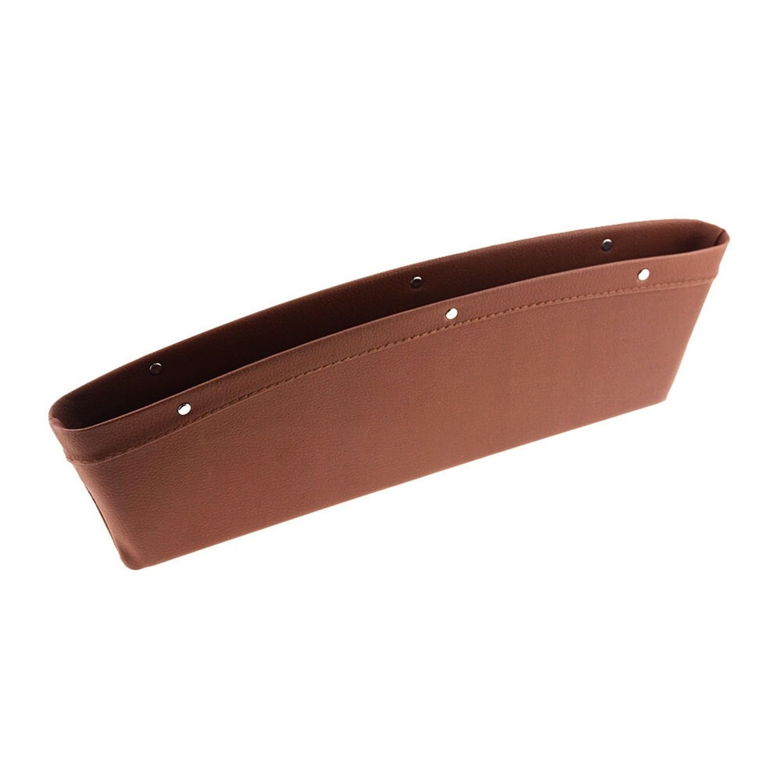 DASJKDI 1PC PU Leather Car Seat Slit Gap Storage Organizer Pocket Filler Phone Holder Keys Glasses Wallet for car(Brown)