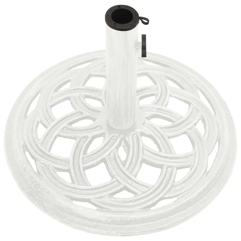 Socle de parasol Blanc 44x44x31 cm Fonte