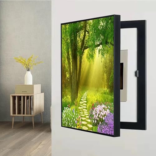 Boîtier de compteur électrique décoratif amovible 30x40 cm pour habiller votre entrée avec style