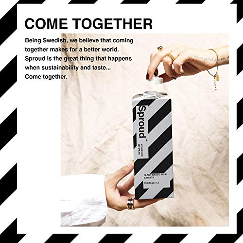 SPROUD Vegan Pea Protein Milk - Barista - 1 Liter (2 Pack) - Plant-Based Shelf Stable Milk - Lactose Free, Gluten Free, Dairy Free - Non-GMO – Soy, Rice, Almond & Oat Milk Alternativ