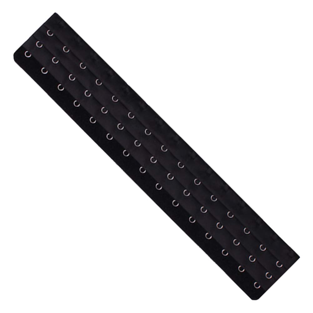 Culer Women's Black Corset Extender 15 Hooks Long-Line Bra Back Extender Underwear Accessories Lengthen Hook And Eye Tape For