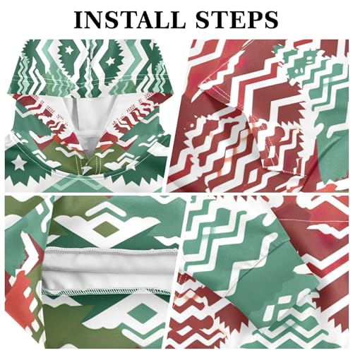 Kids Hoodies Sweaters Christmas Xmas Trees Hooded Sweatshirts with Big Pockets for Boys Girls B04003183