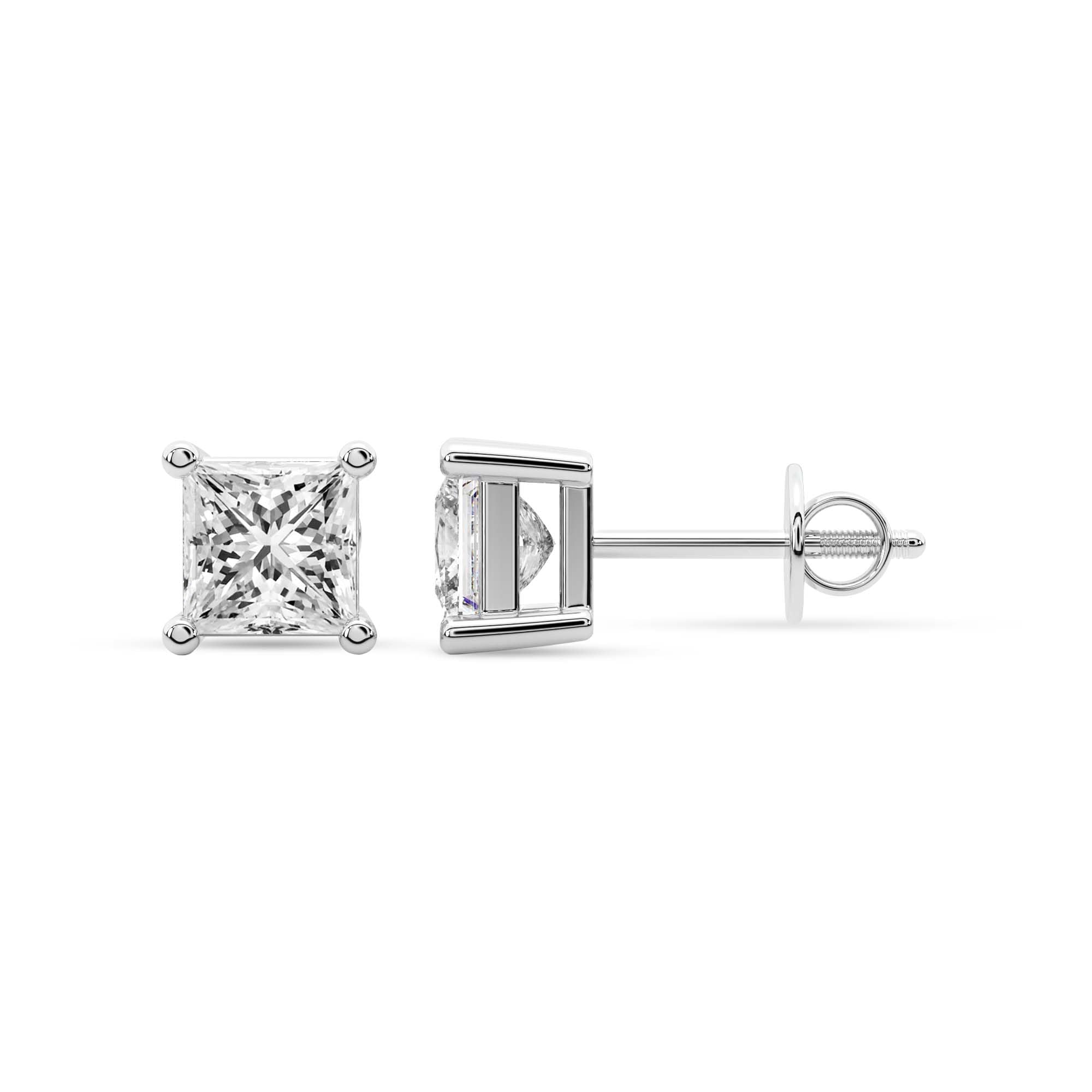 Friendly Diamonds Lab Grown Diamond Stud Earrings 1–12 Carat Total Weight – IGI Certified Round Cut Solitaire, FG-VS, 4 Prong, 10K/14K Gold or