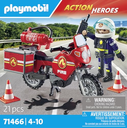 PLAYMOBIL | City Action| Feuerwehrmotorrad am Unfallort | Rasante Fahrt zum Einsatz… – Ansicht 4