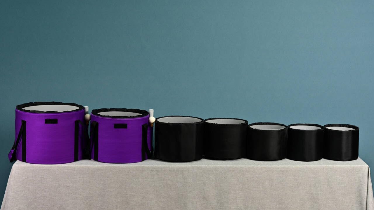 Photo 1 of Two Carry Case Bags for 6-12 inch Crystal Singing Bowl Set with Handle Carrying Cases Padded Travelling Bag
