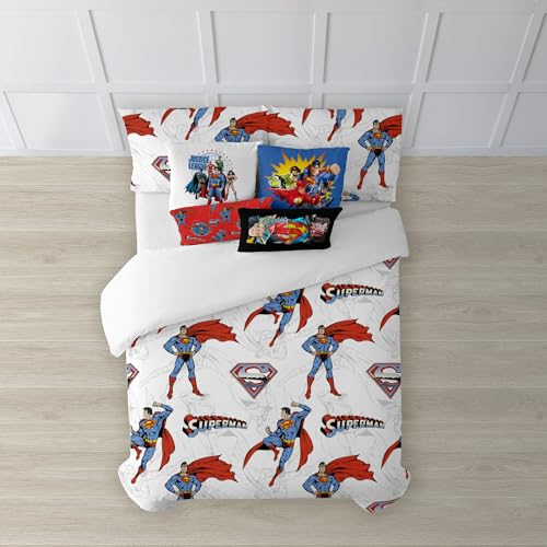 Funda nórdica 100% algodón para evitar el frío en camas de 180 con diseño de Superman BELUM 2