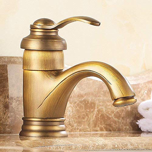 Robinet évier cristal doré mitigeur monotrou eau chaude froide vasque