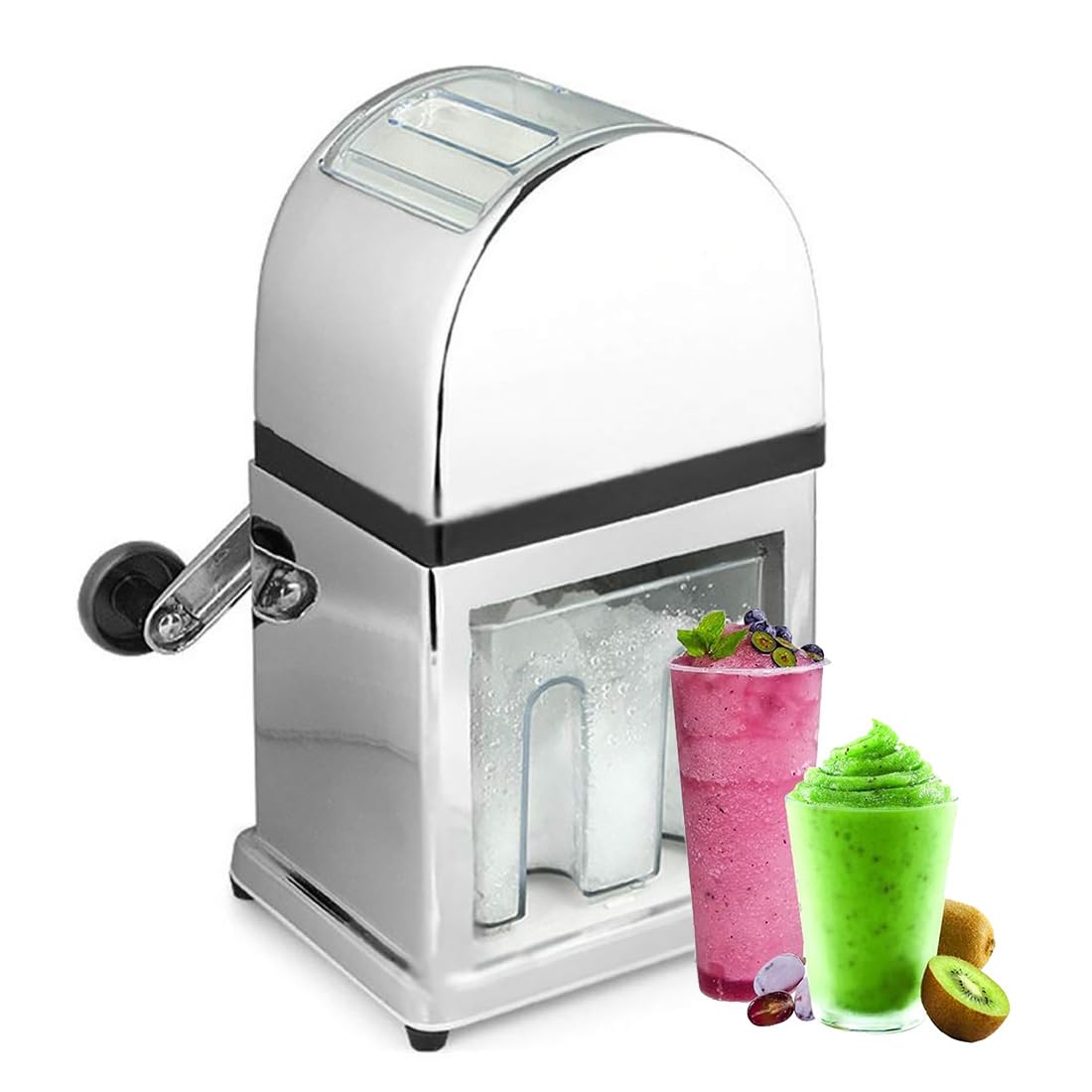 Broyeur à glace électrique double couteau en acier inoxydable pour usage domestique et commercial