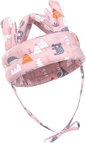 Casco de seguridad para bebé, protección para la cabeza, de algodón, transpirable, ajustable, sin golpes, protector de cabeza para caminar y gatear