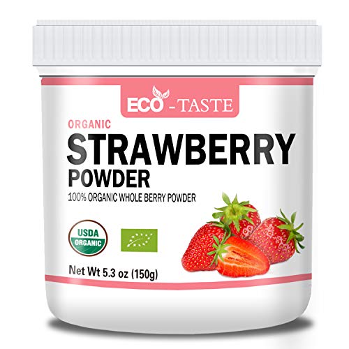 Organic Strawberry Powder, Freeze Dried Strawberry Powder, 5.3oz