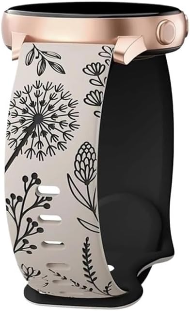 Silicone Strap fit for Samsung Galaxy Watch 4/5/6 20mm 44 45mm 5 Pro 40mm Two-Tone Dandelion Band fit for Correa Galaxy Watch 6 Classic