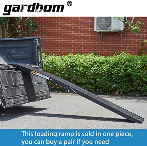 Anti-slip Loading Ramp, gardhom 206x30.5cm ATV Motorcycles Loading Ramp with 340KG/Pack Loading Capacity, Portable Folding Aluminum Ramps with Rubber Tipped Fingers for ATV UTV Trucks