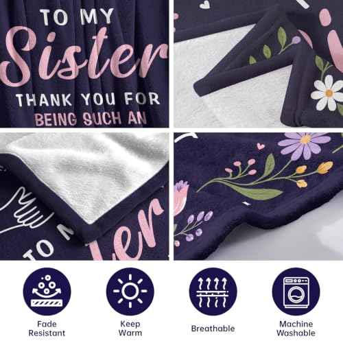 Sister Gifts, Birthday Gifts for Sister, To My Sister Blanket with Gift Box by Hugoslo - Used condition - Image 5