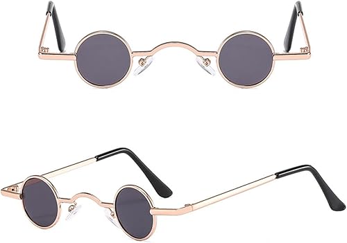 Miniatura 2 de Dzrige Gafas de sol redondas polarizadas hippie, clásicas, retro, punk, pequeñas y redondas, divertidas gafas de sol circulares pequeñas para