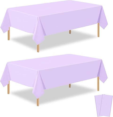 Miniatura 15 de Paquete de 2 manteles rectangulares desechables de plástico color verde salvia, de 54 x 108 pulgadas, manteles de plástico verde salvia para E02