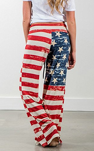 Image of AMiERY Women's Comfy Casual Pajama Pants Floral Print Drawstring Palazzo Lounge Pants Wide Leg