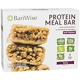 BariWise Meal Replacement Protein & Fiber Bar, Berry, Low Carb Snack, Keto Friendly & Gluten Free (7ct)
