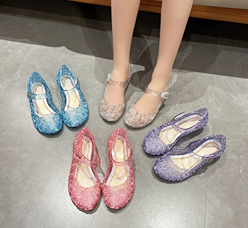 Omgard GIRLS JELLY SHOES PINK 31 Jelly Shoes For Girls, Snow Queen Princess Birthday Sandals For Little Girls, Pink Toddler Glitter Sandals Size 12 thumb #8