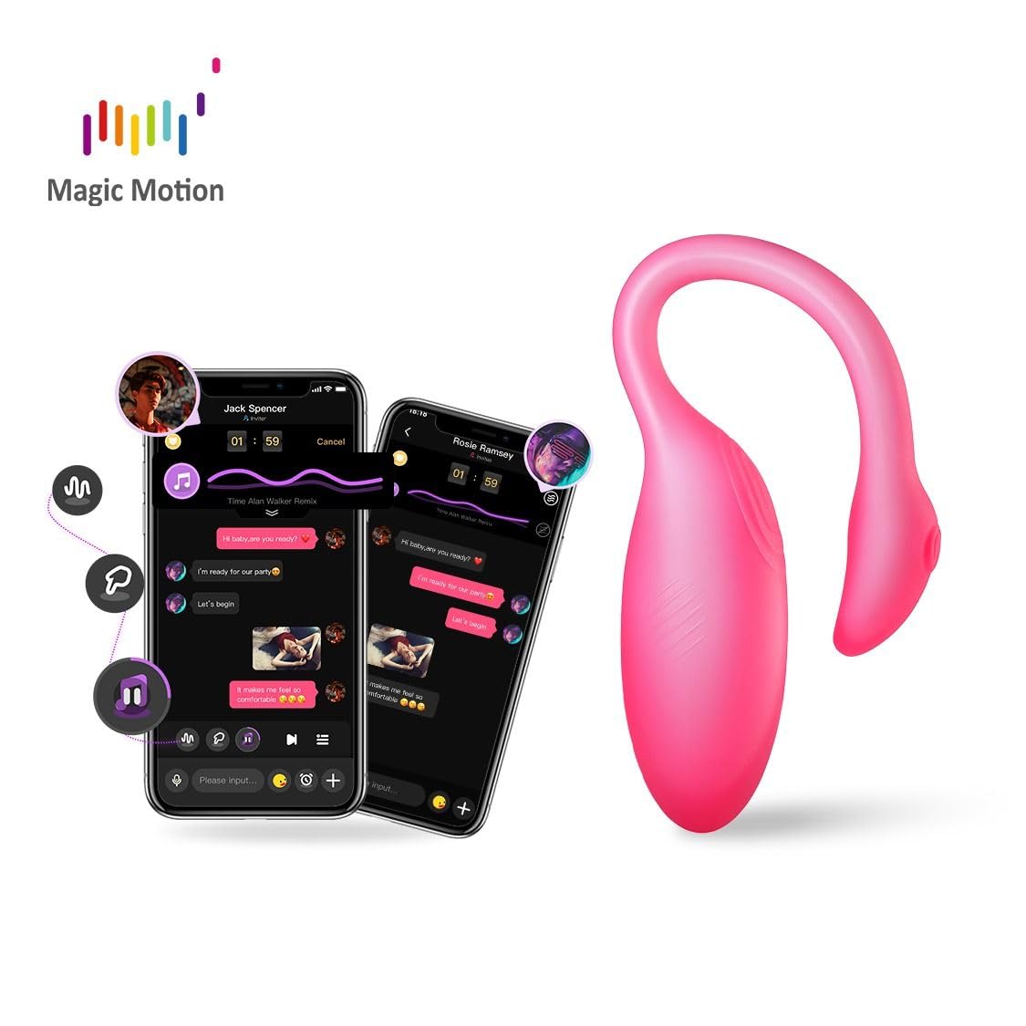 Magic Motion - Flamingo Max Uovo Vibrante & Trainer Kegel in Uno - Rosa