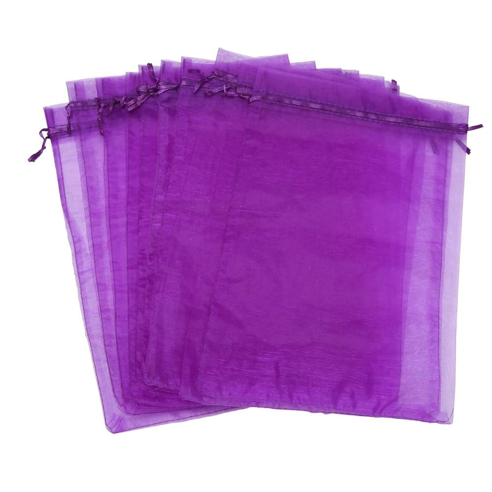 300 sztuk dużych organzy, 20 x 30 cm, siateczkowe torebki prezentowe, ze sznurkiem, woreczek na biżuterię, na Boże Narodzenie, wesele ( losowy)