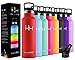 HoneyHolly Botella de agua aislada al vacío de acero inoxidable, diseño de pared doble, boca estándar 750ML - sin bpa Botellas para correr, gimnasio, yoga, ciclismo