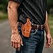 Universal Leather Holster for G19 G23 G26 G27, G2C G3C, P-10C, PPQ, SD9VE SD40VE, Security 9, Walther PPQ and Similar Size Compact Pistols – IWB and OWB Convertible, Optic Ready, Ambidextrous, Brown