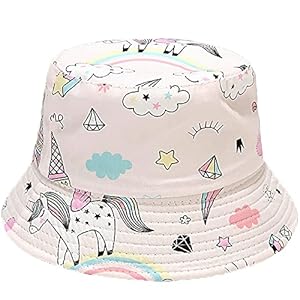 Taidor Enfants Chapeau Bob Chapeau de Plage en Coton Imprimé Chapeaux de Soleil de Voyage D’été