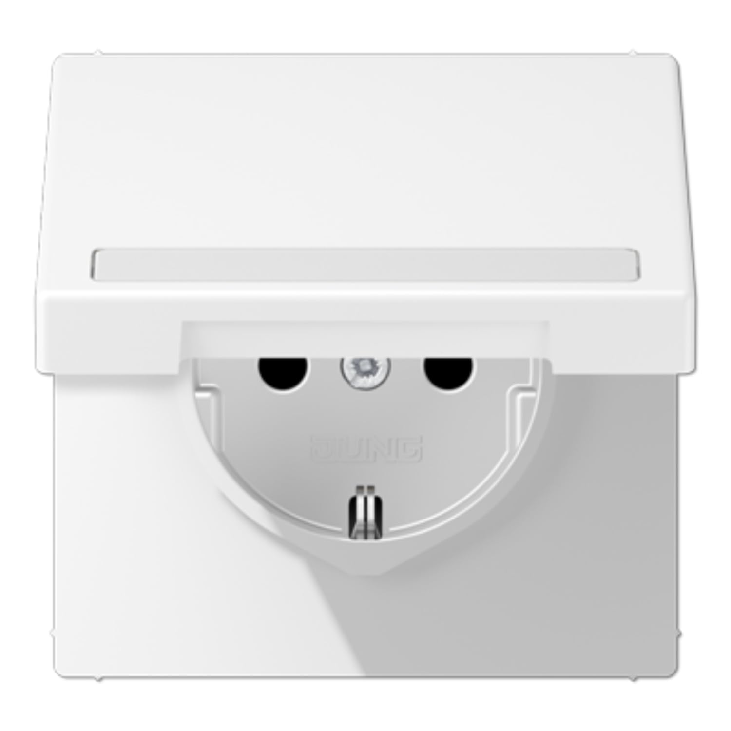 Prise à clapet rétro JUNG LS blanc mat anti-poussière référence LS1520BFNAKLWWM