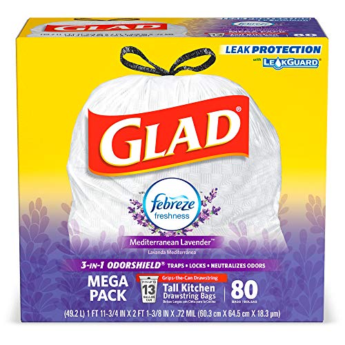 Image of Glad OdorShield Tall Kitchen Drawstring Trash Bags