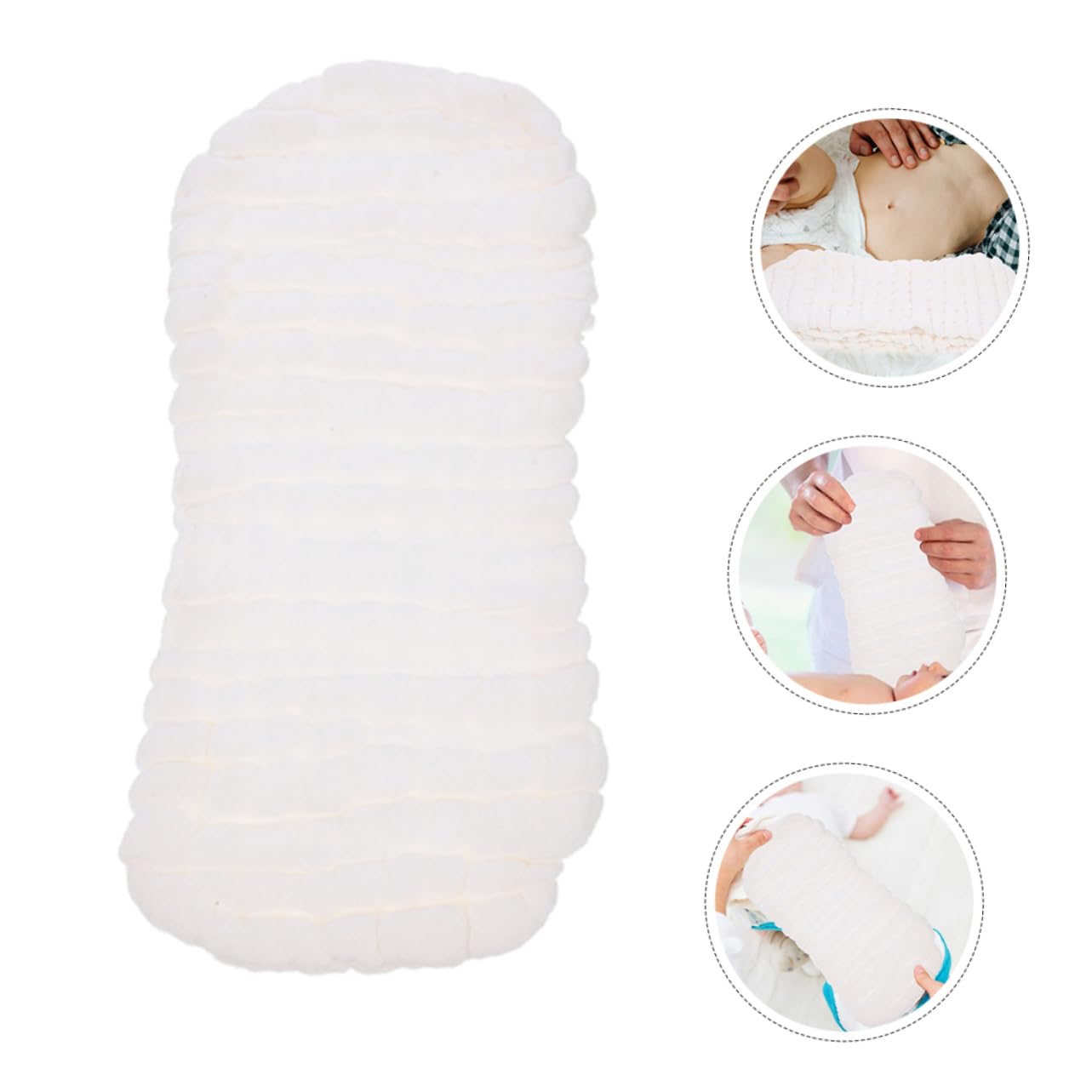 HEMOTON 32 Pièces couche de lingette bebe lavable lingette bébé lavable Langes absorbants couches doublure de couche en tissu doublure de couche réutilisable coton blanche