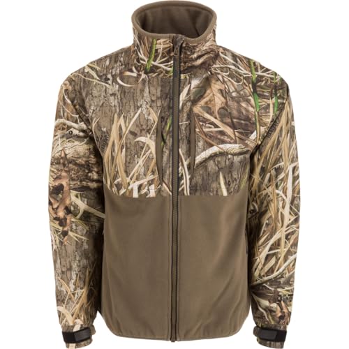 Drake Waterfowl Men's MST CommandXT Eqwader Full-Zip Waterproof Windproof Breathable Resistant Hunting Jacket, Mossy Oak Shadow Grass Habitat