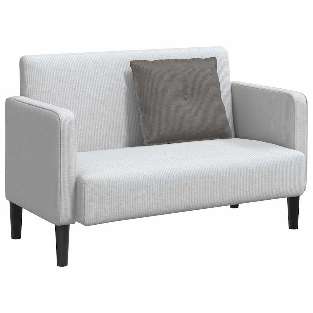 Cuscino per la schiena grigio chiaro, 60 x 50 cm, tessuto a coste con rivestimento sfoderabile, cuscino di sostegno ergonomico per divano, letto, ufficio, ideale per leggere, guardare la TV