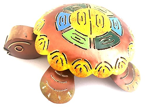 Turtle Shaped Recycled Metal Tea Light Candle Holder Lantern Turtle Home Decor Indoor Outdoor Gift Hand Crafted