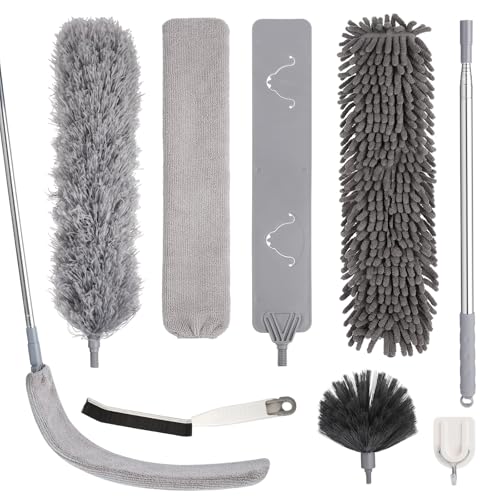 Plumeau télescopique en microfibre extensible 213 cm avec crochets
