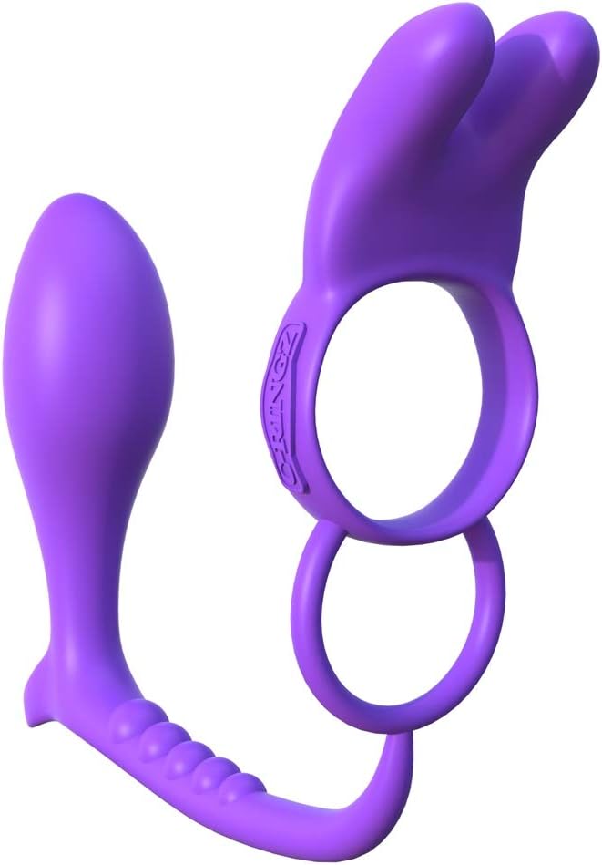 Pipedream Anillo y Plug Vibrador, Color Lila - 1 Anillo y Plug Vibrador