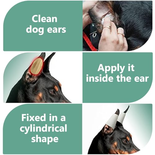 Image of 2 Pcs Dog Ear Posting Kit for Doberman Pinschers - Dog Ear Tape Ear Stand Up Support Tool with Tape for Ear Correction and Vertical Hold