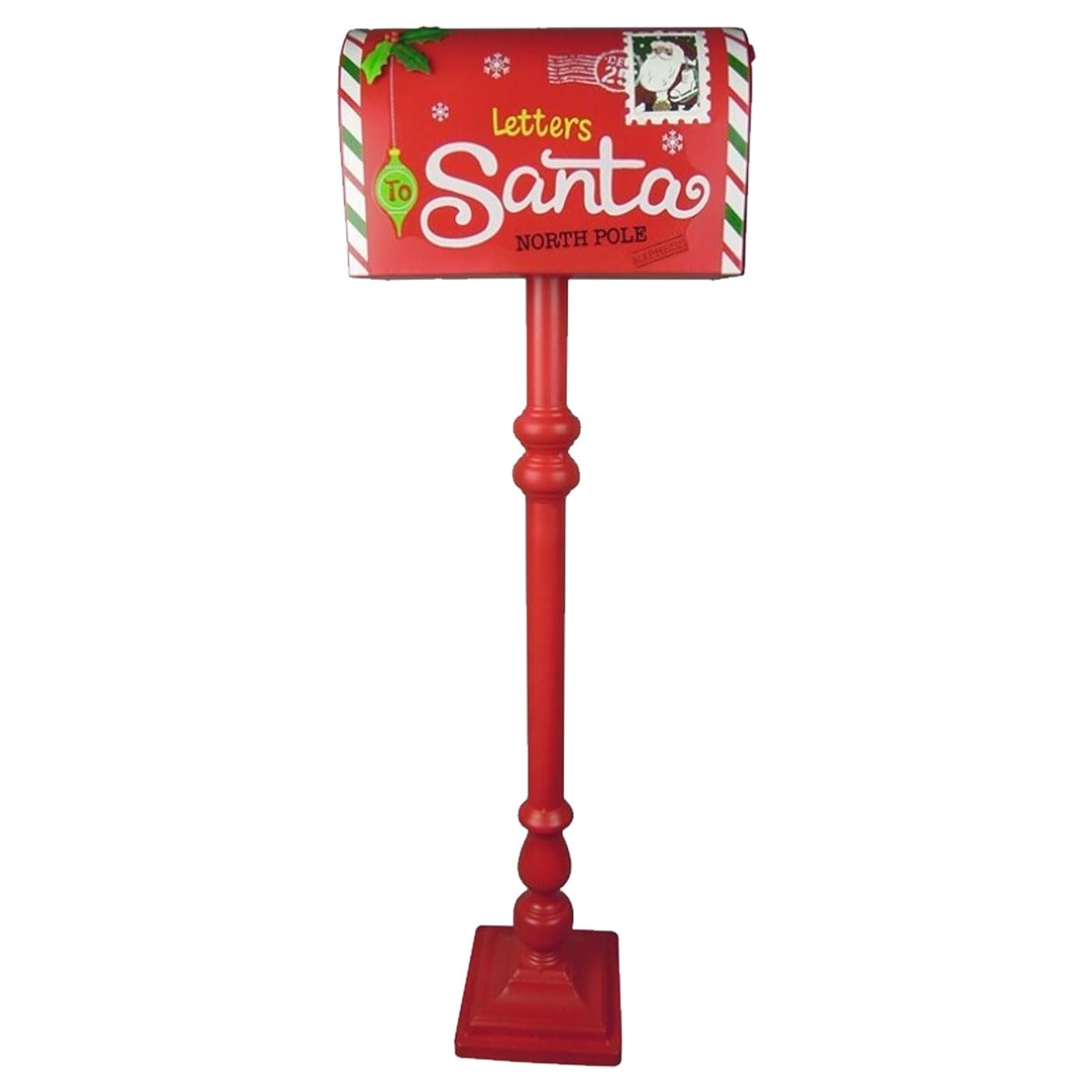 AC - Buzón Americano Navideño Letters Santa - Fabricado en Metal - Artículo para Decoración Navidad - 100 x 33 x 17 cm