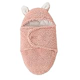 Petyoung Baby Mit Kapuze Swaddle Decke mit Nette Ohr Neugeborenen Baby Decke Fleece Swaddle Schlafsack Sack für Baby Jungen Und Mädchen
