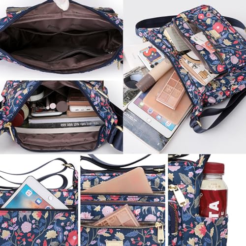 Crossbody Bags for Women Multi Pocket Shoulder Bag Waterproof Nylon Messenger Purses and Handbags3
