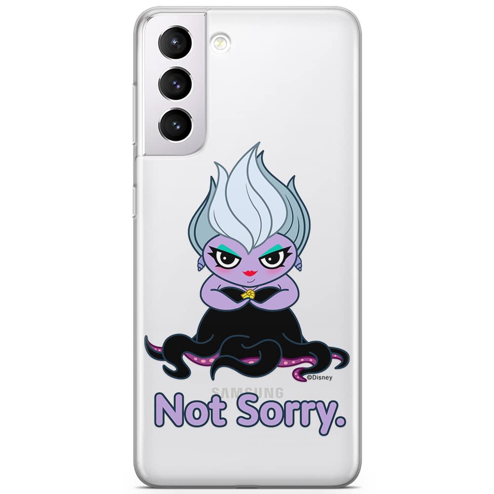 ERT GROUP mobile phone case for Samsung S21 original and officially Licensed Disney pattern Ursula 004 optimally adapted to the shape of the mobile phone, partially transparent