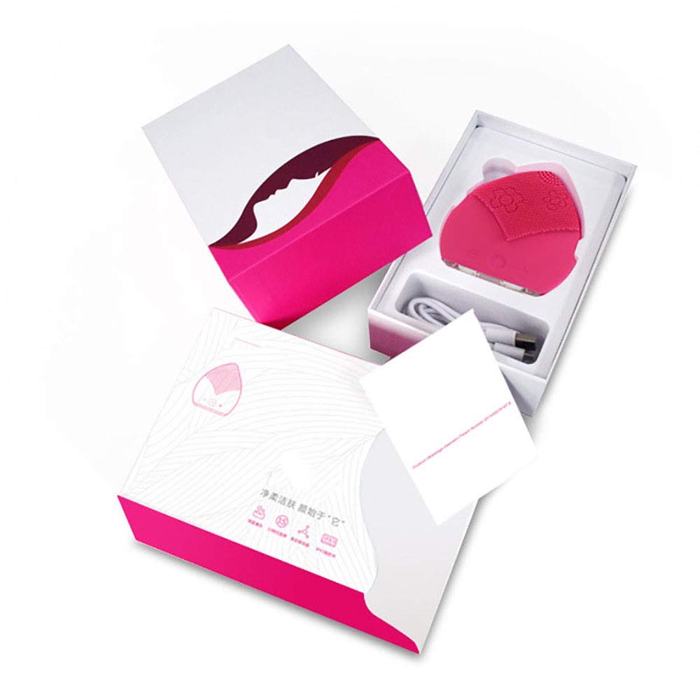 MU Silicona eléctrico cepillo limpiador facial, la piel impermeable Care Spa masajeador para Cuidado de la piel, belleza herramienta Dispositivo Limpiador de Poros,C