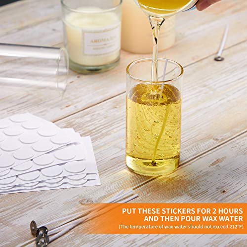 image for BBTO 500 Pieces Candle Wick Stickers 2 mm Wax Stickers Candle Wick Glu