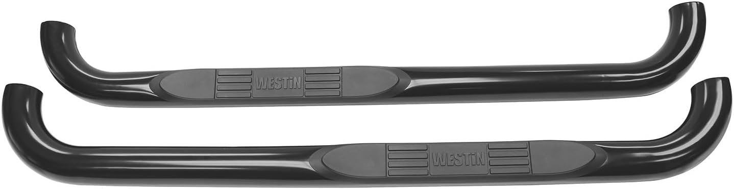 Westin 23-1325 E-Series 3 Round Nerf Bars fits 1999-2016 F250 F350 F450 F550HD Super Duty Standard Cab Black Pair