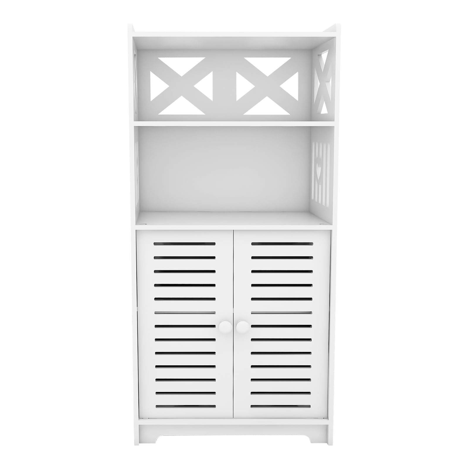 Mobiletto da bagno, armadietto salvaspazio, con cassetto, scomparto, piccoli spazi, con 2 sportelli e 2 scaffali, 75 x 22 x 36 cm