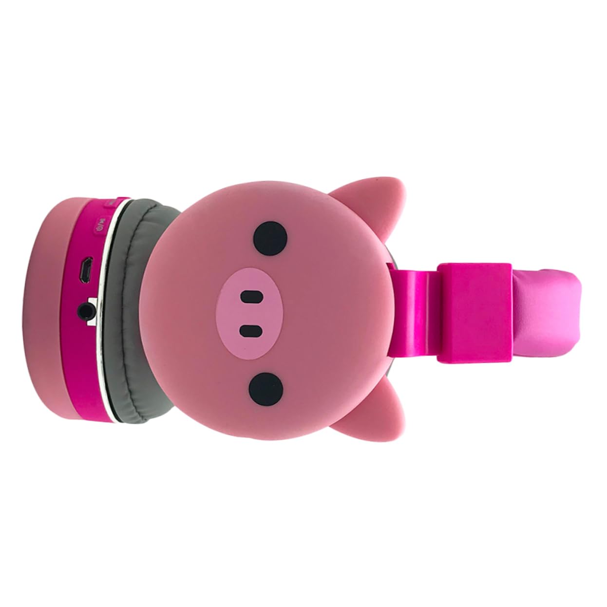 Lurrose Cuffie Wireless da Testa Motivo Maialino, Auricolari per Ragazza, Design Ergonomico in Abs e Spugna, per Giochi e Cosplay