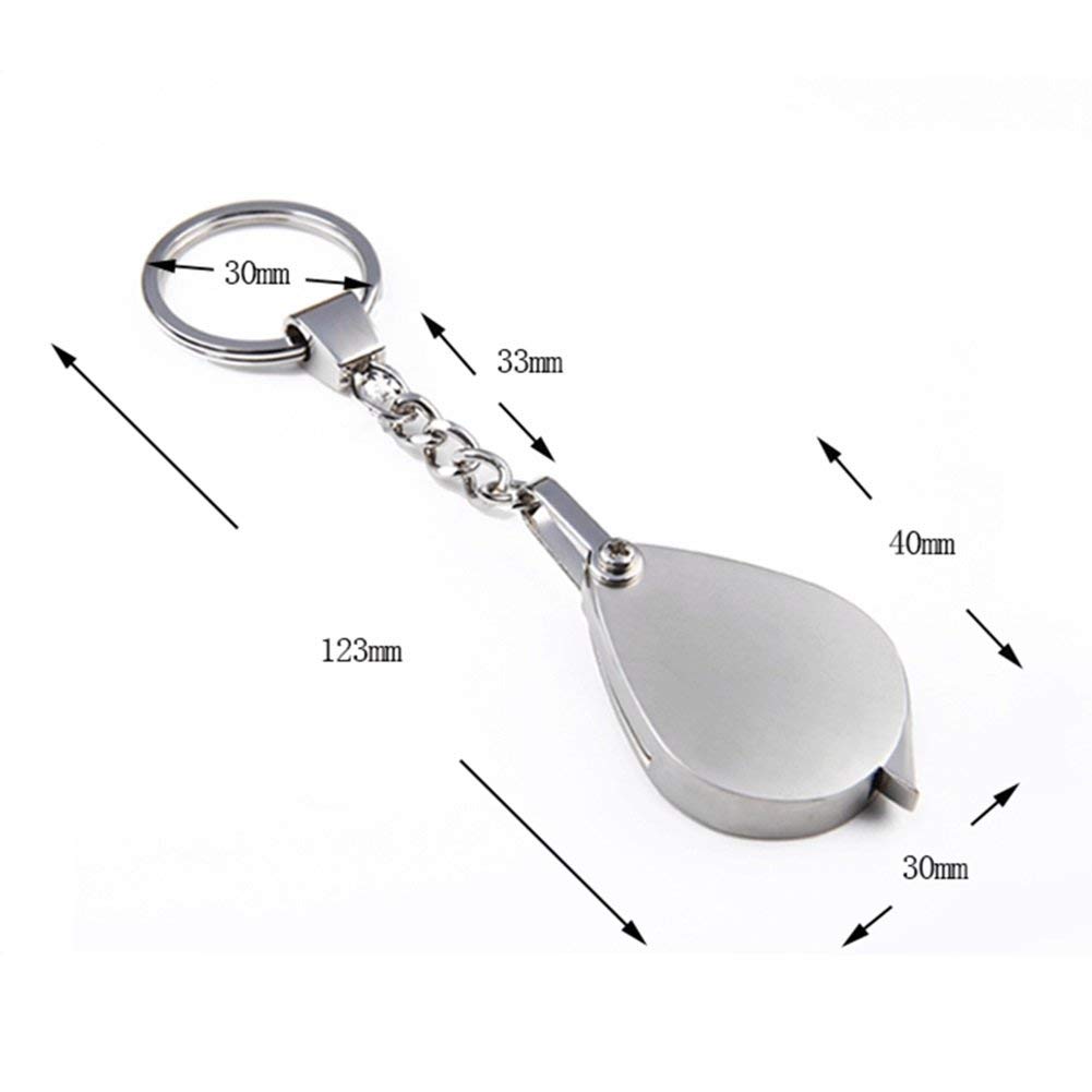 Lente di ingrandimento Lente di ingrandimento 8X Lente di ingrandimento Portatile Pieghevole Piccola Chiave Cread Le Istruzioni Il Regalo per l'Uomo Anziano